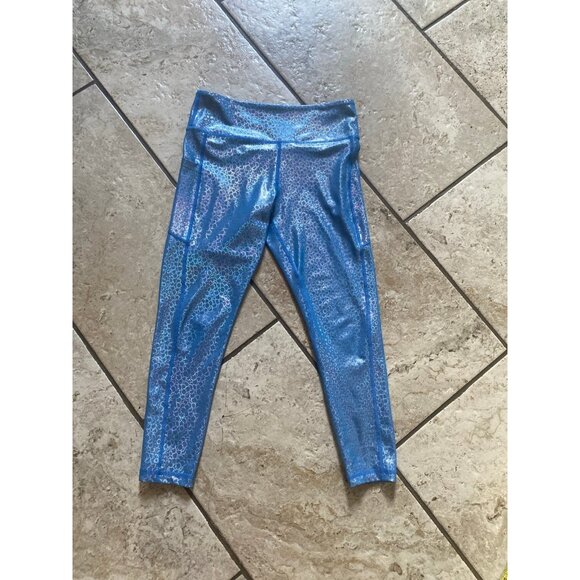 Zyia Active‎ Womens Blue Mermaid light N Tight Hi-rise capri - Picture 1 of 4